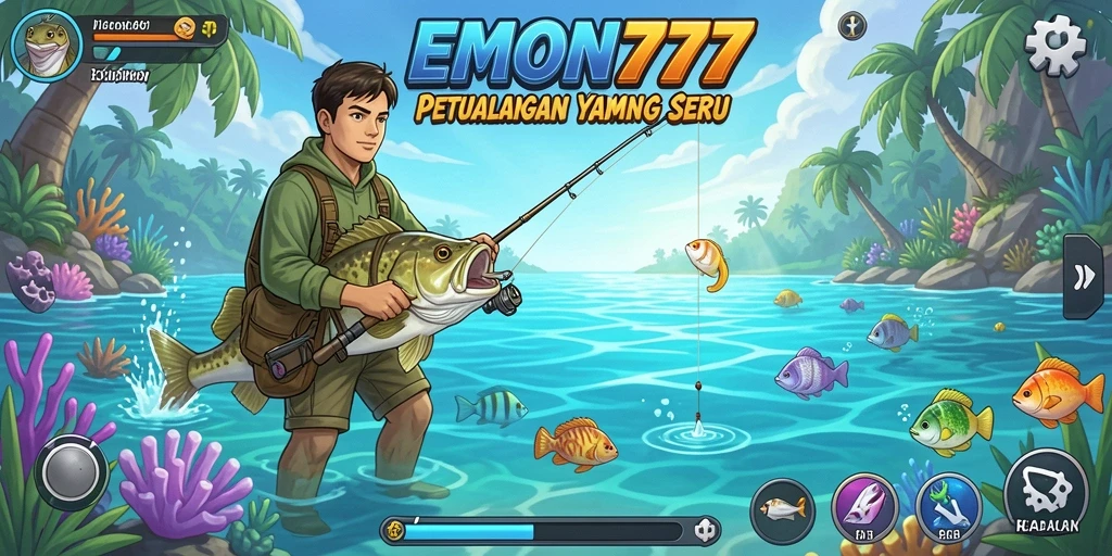 Tampilan screenshot EMON777 dengan gameplay Fishing yang menarik.