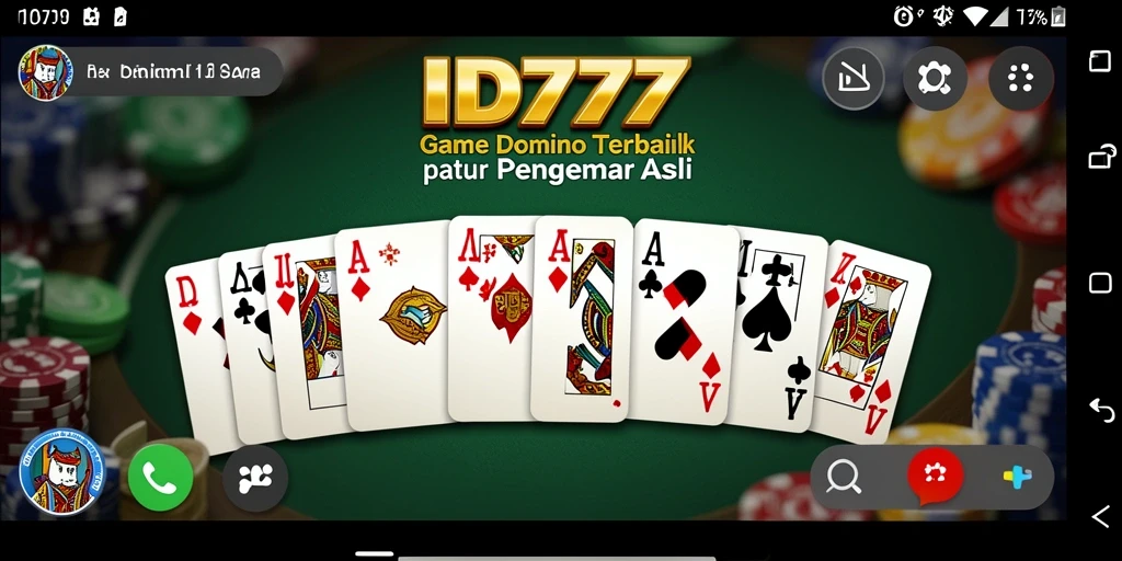 Tampilan gameplay Domino yang menarik dan seru di ID777.