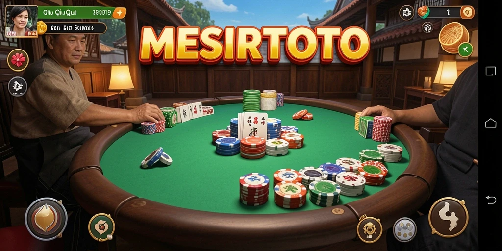 Tampilan seru gameplay QiuQiu di MESIRTOTO.