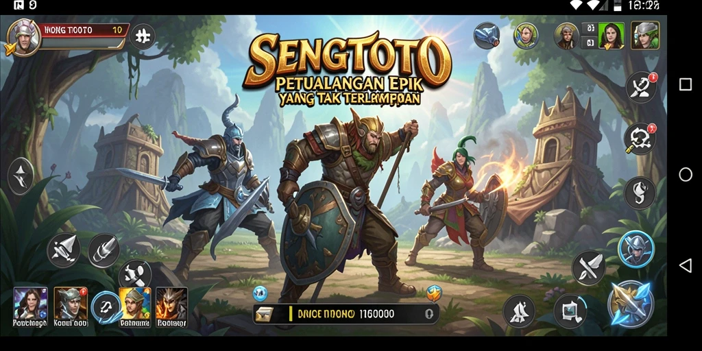 Tampilan gameplay SENGTOTO menunjukkan aksi petualangan seru dan menantang.