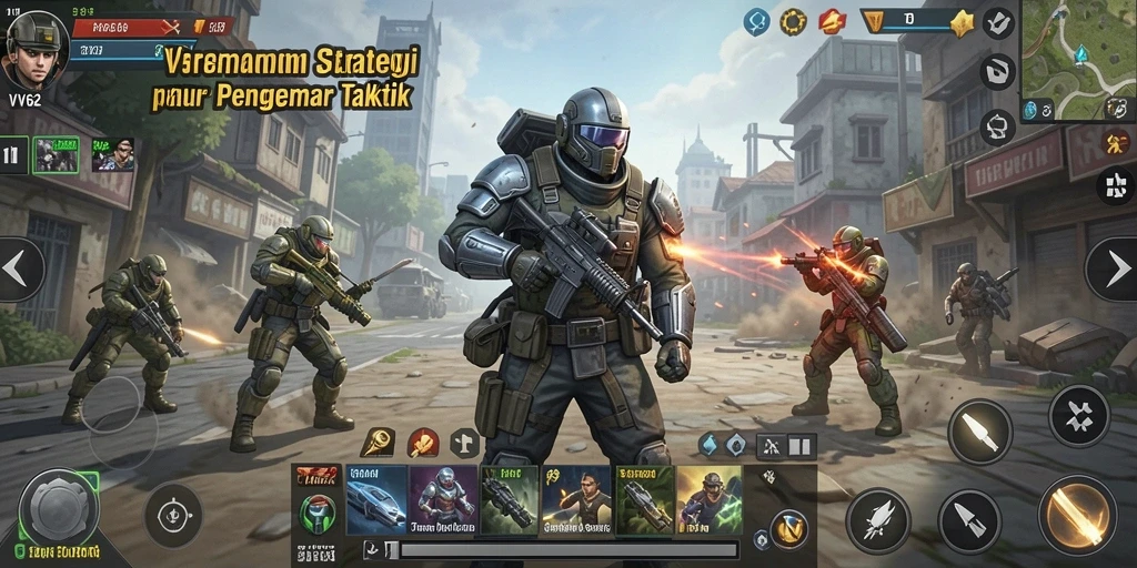 Tampilan menarik dari gameplay strategi dinamis di VV62.