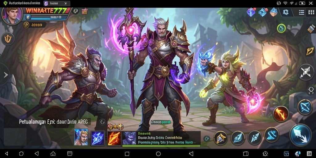 Screenshot gameplay WINRATE777 yang menampilkan aksi seru dalam ARPG.