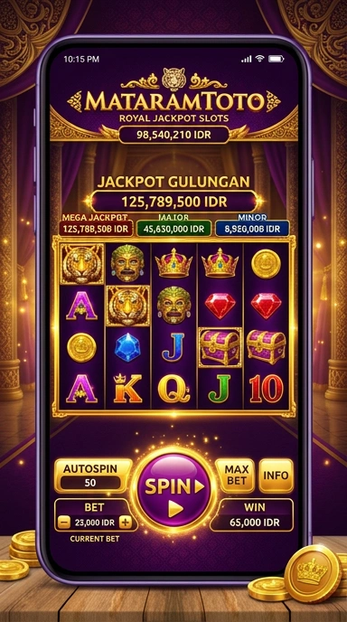 Screenshot tampilan aplikasi mataramtoto yang ramah pengguna.